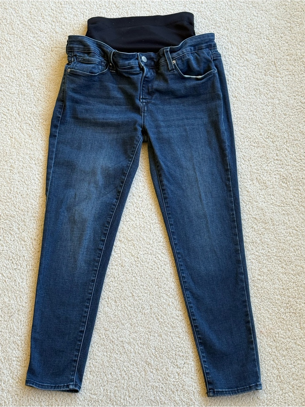 EUC BLANQI Maternity Belly Support Skinny Jeans Dark Blue
